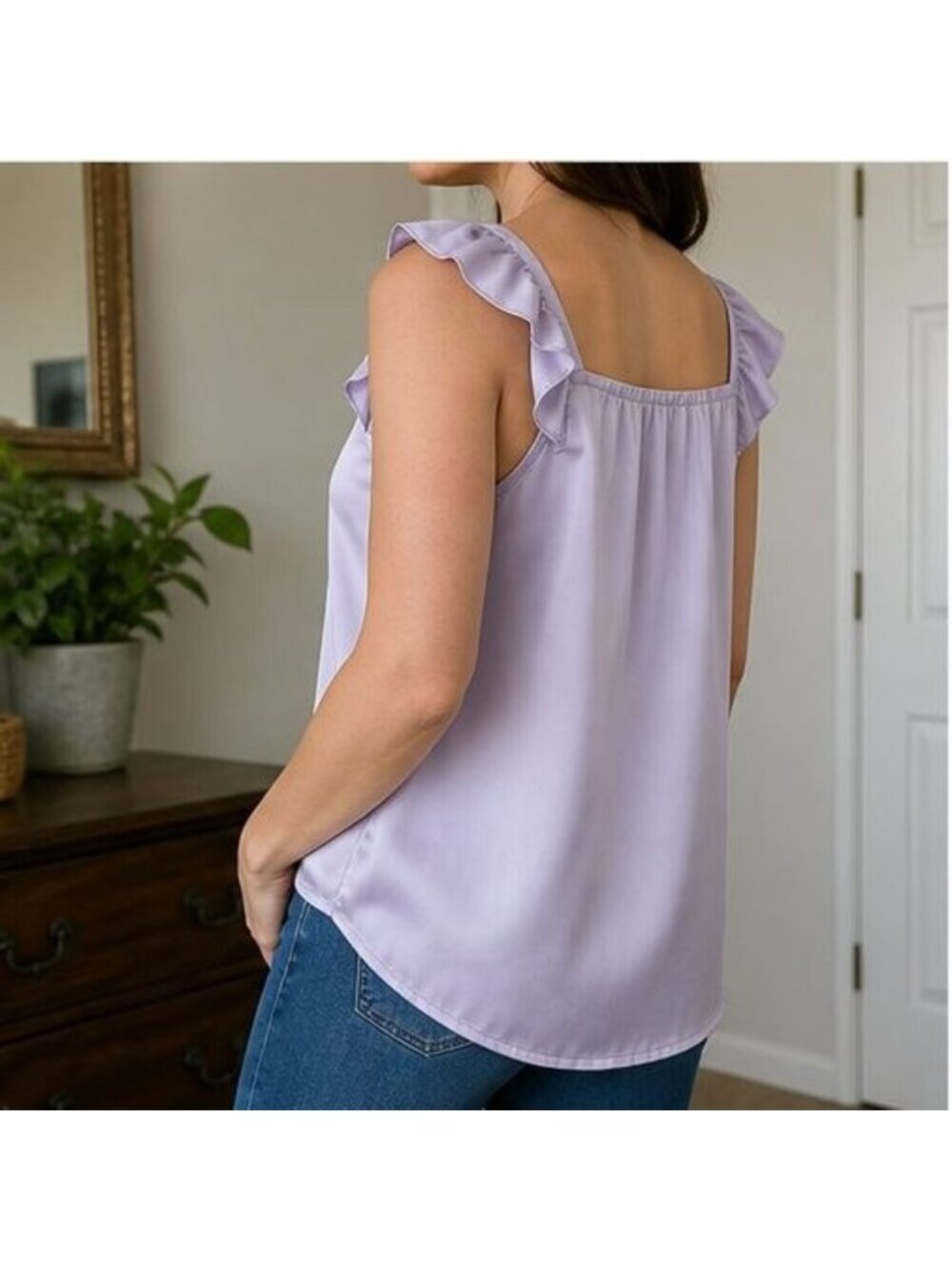 Lilac Ruffle Blouse - Picture 3 of 6